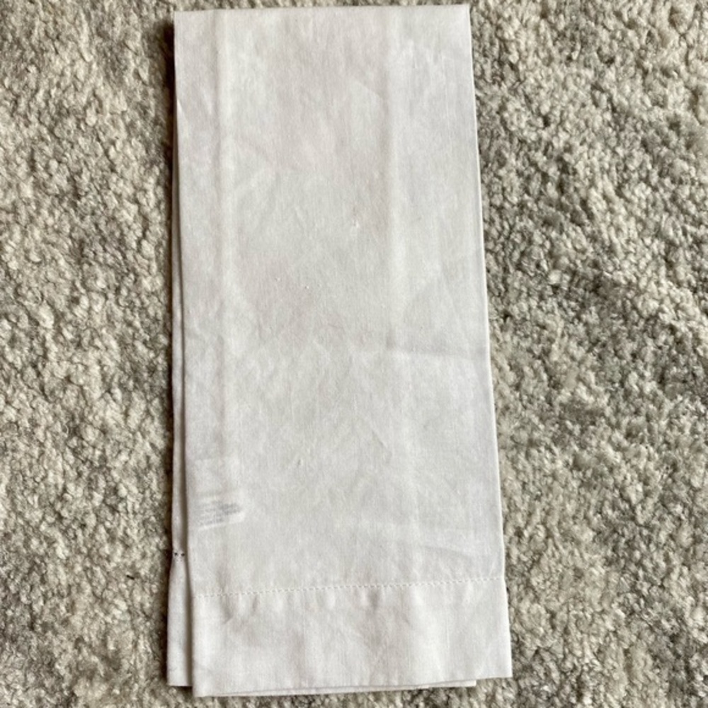 Sandy Clough Embroidered Purse Hand Towel White Easter Spring - Picture 3 of 8